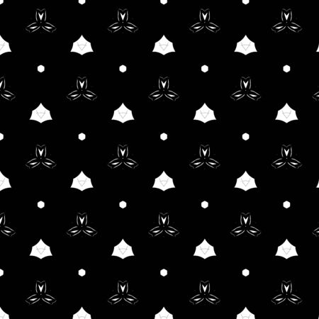 Abstract seamless simple pattern style surrealism. Allusions paradoxical pattern black and whiteのイラスト素材
