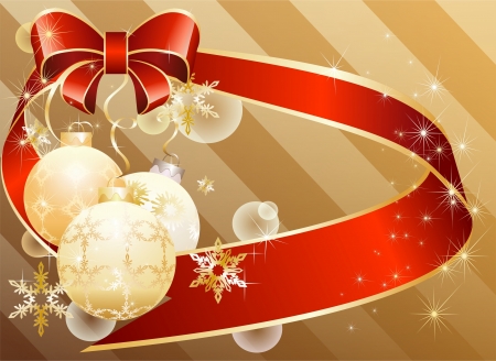 Golden Christmas background for greetingのイラスト素材