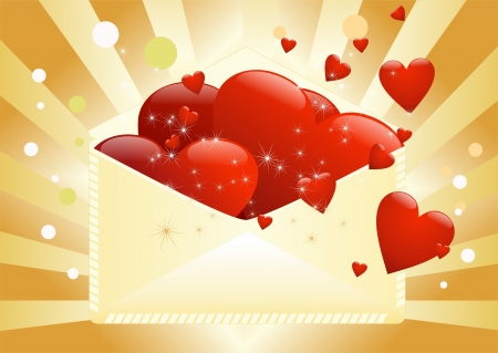 Letter full of loveのイラスト素材