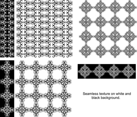Seamless texture on black and white backgroundのイラスト素材