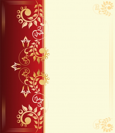 Background with golden ornamentsのイラスト素材