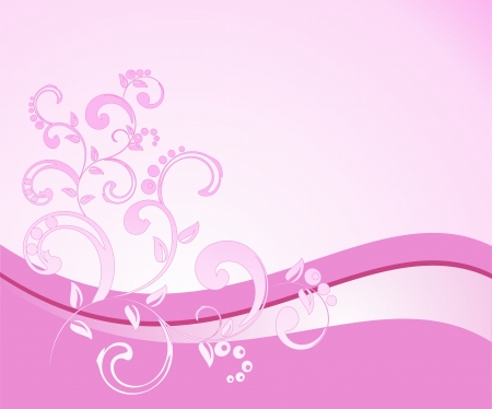 Pink floral design backgroundのイラスト素材