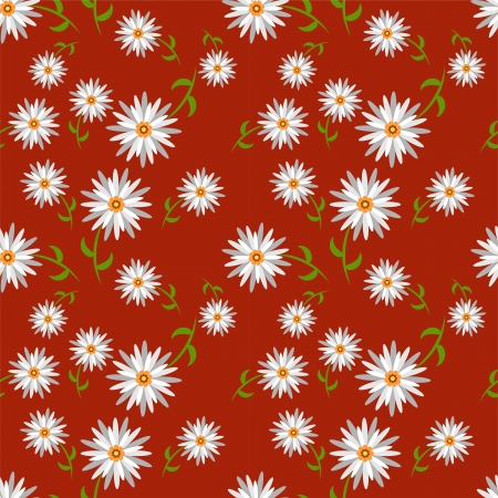 Beautiful seamless background with daisiesのイラスト素材
