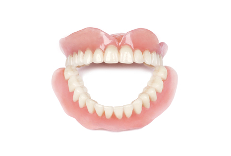 Medical denture on white background