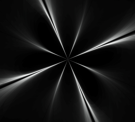Bright abstract black and white fractal background. Computed generated image.の写真素材
