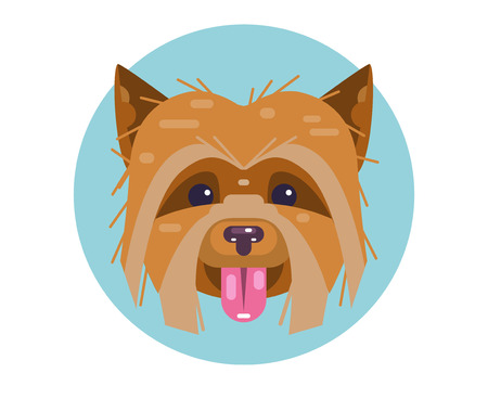 Dogs, puppy cheerful little face. Zoo iconのイラスト素材