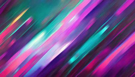 colorful lines. abstract painting. digital pattern. Gradient blurred composition of green purple pink smearing strokes illustration background.の素材