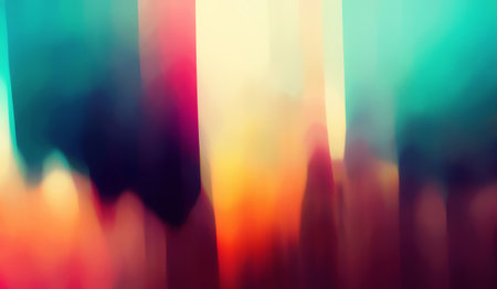 Blur colors art background. creative artwork. Defocused neon pink blue orange glow smooth abstract texture decorative illustration design with free space.の素材