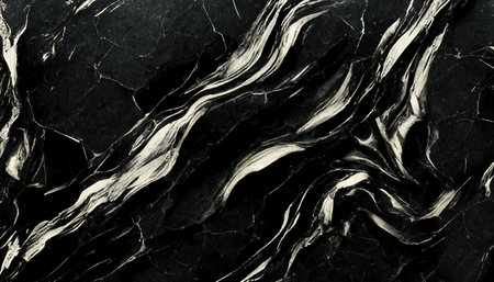 Marble stone cracked texture. Distressed rock. Dark black white curve veins dust scratches weathered surface art illustration abstract background.の素材