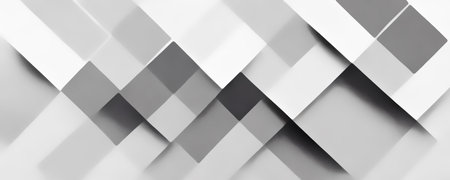 Mosaic pattern. abstract background. Graphic banner. Geometric illustration of white gray plaiting lines composition art.の素材