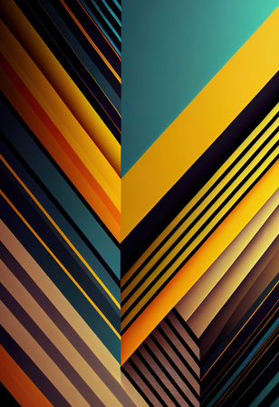 geometric design. multicolor lines. Vibrant colorful texture yellow black brown green stripes in chaotic manner stylish modern illustration.の素材