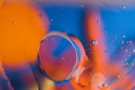 Abstract multi colored macro background - oil on water.の写真素材