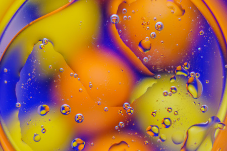 Abstract multi colored macro background - oil on water.