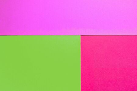 Flat lay trendy Abstract multicolored neon backgrounds with copy space for text.の写真素材