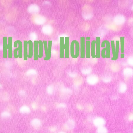 Festive Christmas and new year greeting card with congratulation text on blurred purple background and confetti.の写真素材