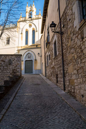Landscape of medieval town Gerona in Catalonia, Spain.の写真素材