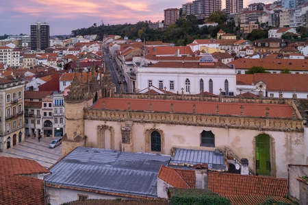 Coimbra, Portugal - November 18, 2014: View from the roof to the downtown Coimbra city, Portugal.