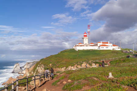 Sintra, Portugal - November 15, 2014: Landscape of Cabo da Roca in Portugal with the great view of the Atlantic ocean, it is the western point of Europe, Portugal.のeditorial素材
