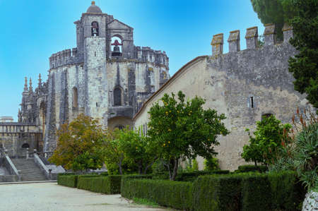 Tomar, Portugal- November 18 2014: The Cloister of the catholic monastery of Tomar, Portugal.のeditorial素材