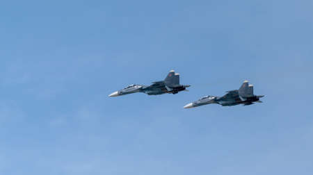 Zhukovsky, Russia-July 23, 2021: MAKS-2021 International Air Show, an exhibition of aircraft and...