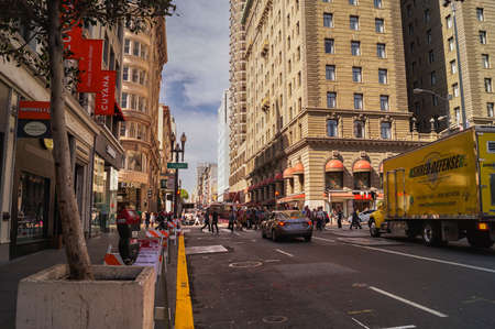San Francisco, Ca, October 08,2015: in the downtown of San Francisco, USA.のeditorial素材