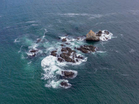 Waves of the Sea of Okhotsk near the Kuril Islands, Russia.の写真素材