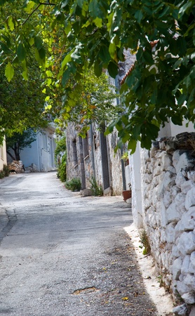 Street of the old Greek village. Crit .の写真素材