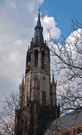 Gothic architecture of the Netherlands. Delft.の写真素材