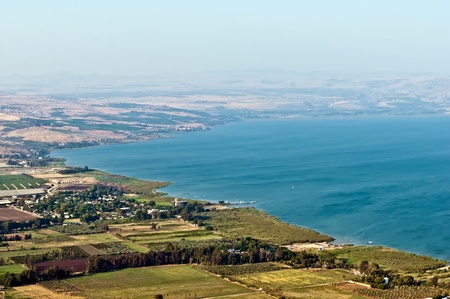 View of the Galilee in the summer . North Israel.の写真素材
