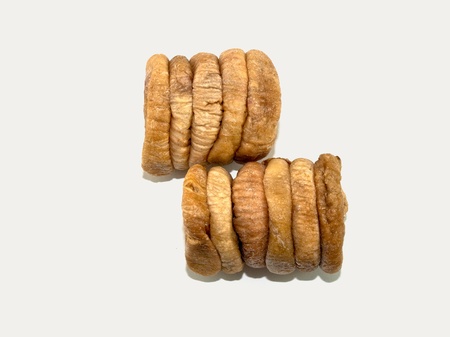 Dried figs isolated on white background .の写真素材