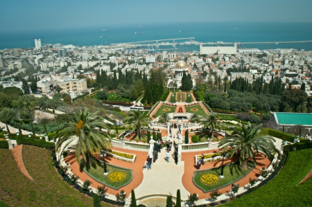 Bahai Gardens in Haifa Israelのeditorial素材