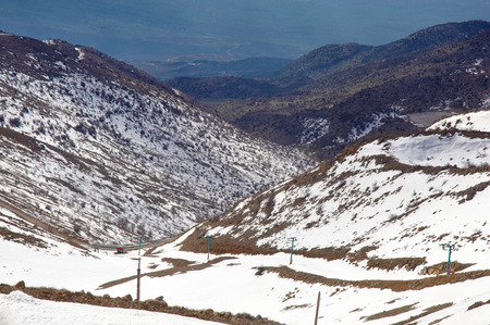 Hermon - this is the only place in Israel where in November-February, you can go skiing.の写真素材