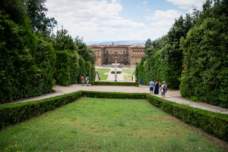 View of the Palazzo Pitti in Florence - Italyのeditorial素材