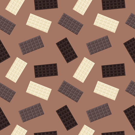 Chocolate bars seamless pattern. Vector illustration.のイラスト素材