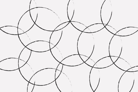 Interlocking circles abstract design. Vector abstract background.のイラスト素材