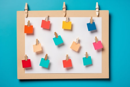 board with stickers, notesの素材