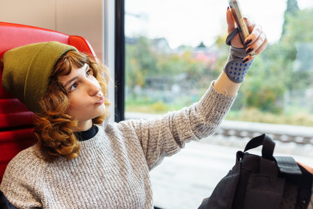 weekend train tripの写真素材