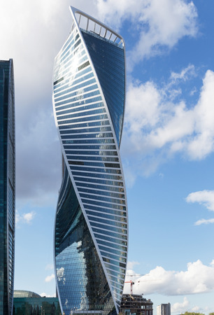 Buildings, skyscrapers business center Moscow city, Moscow, Russia, July 6, 2015.のeditorial素材