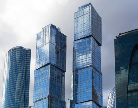 Buildings, skyscrapers business center Moscow city, RussiaMoscow, Russia, July 6, 2015.のeditorial素材