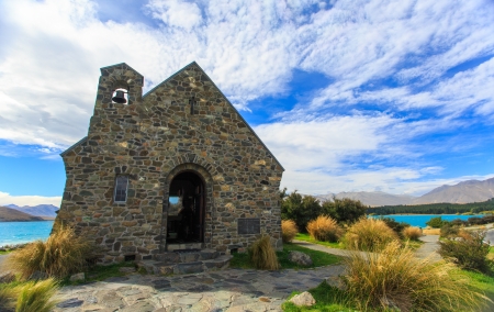 Church of the Good Shepherd, New Zealandの写真素材