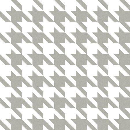 English tweed seamless texture in white and cold grey colors. Hounds tooth pattern with warm wool fabric effect.の写真素材