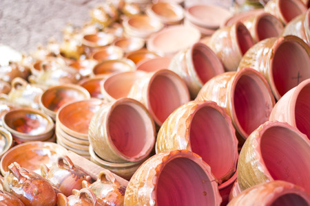 A Pile of pottery potsの写真素材