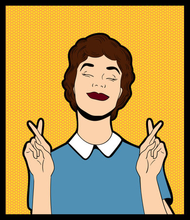 woman make a wishのイラスト素材