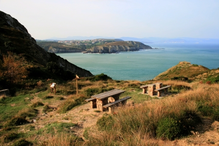 rest area on Mount oceanfrontの写真素材
