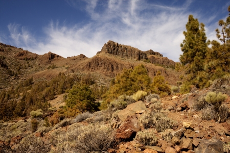 mountain of volcanic originの写真素材