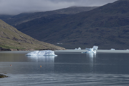 iceberg in greenland shore