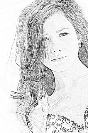 pretty brunette girl posing in lingerieの写真素材