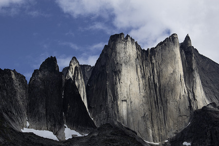 mountains in south greenlandの写真素材