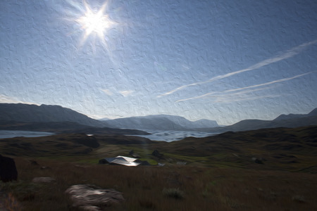 landscape of the coast of greenland