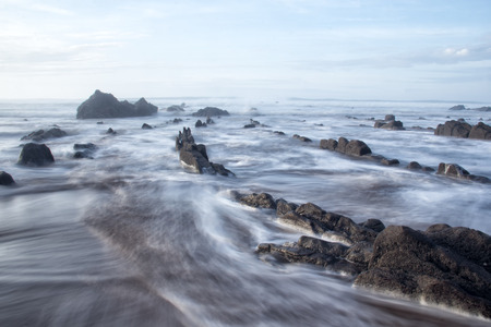 landscape in the coast of bizkaiaの写真素材